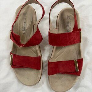 Mephisto Red Comfort Sandals - Size 41 (US 11 - runs small)